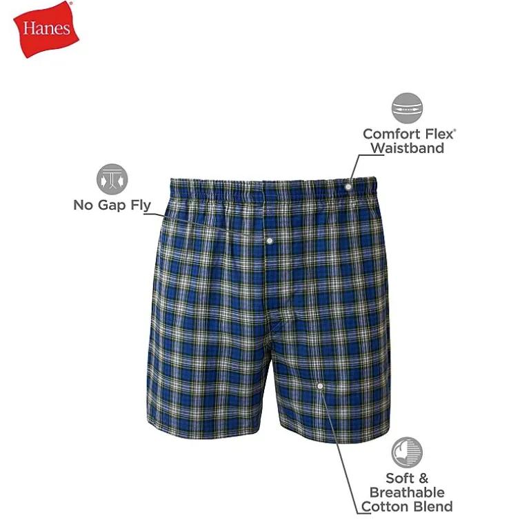 Hanes Freshiq Comfortflex Waistband Mens 4 Pack Boxers J838t4