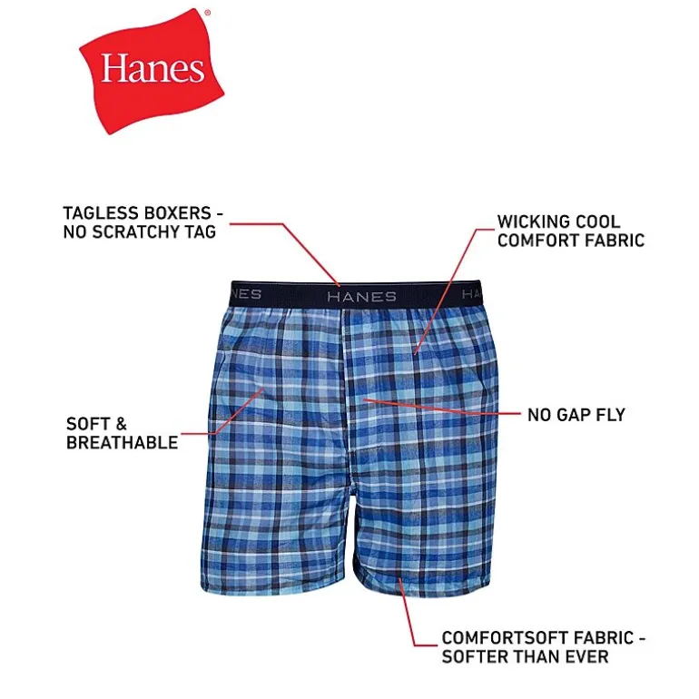 Hanes Freshiq Comfortflex Waistband Mens 4 Pack Boxers J838t4