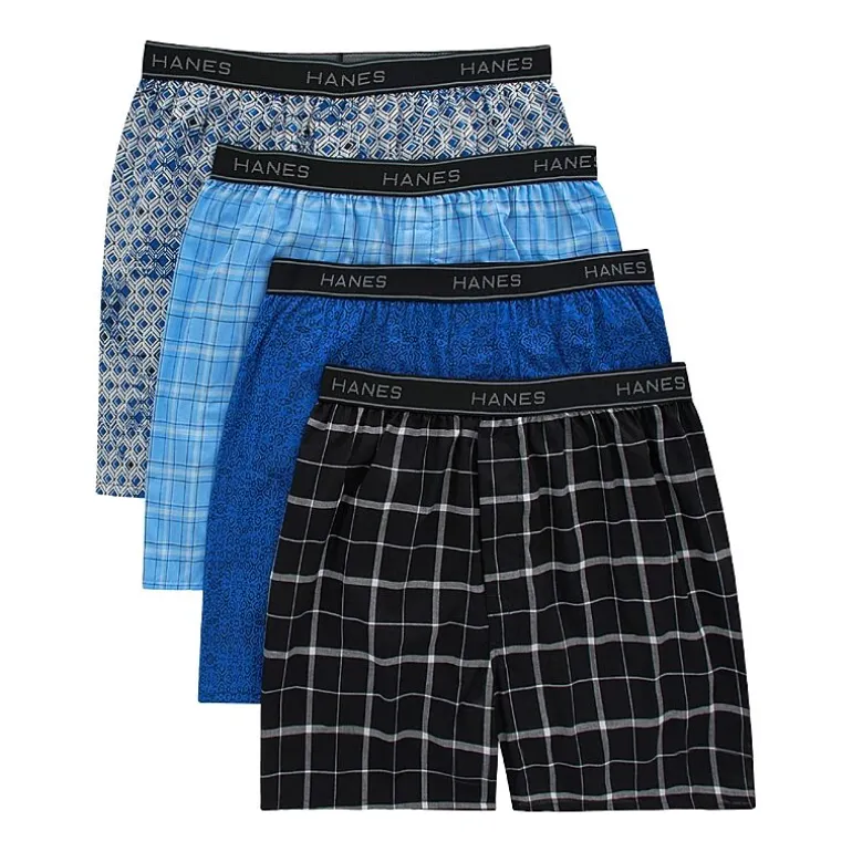 Hanes Freshiq Comfortflex Waistband Mens 4 Pack Boxers J838t4