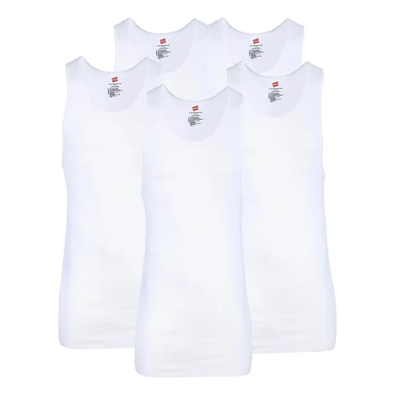 Hanes Fresh Iq Mens Scoop Neck Sleeveless 5 Pack Big and Tall Tank