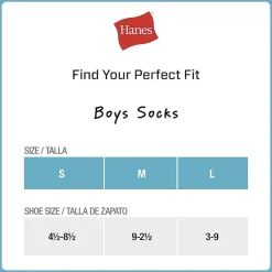 Hanes Little & Big Kid Boys 10+1 Bonus Pairs No Show Socks