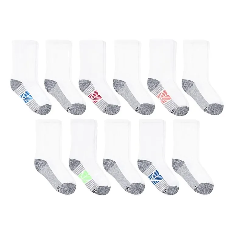 Hanes Little & Big Kid Boys 10+1 Bonus Pairs Crew Socks