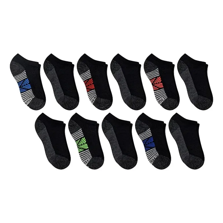 Hanes Little & Big Kid Boys 10+1 Bonus Pairs No Show Socks