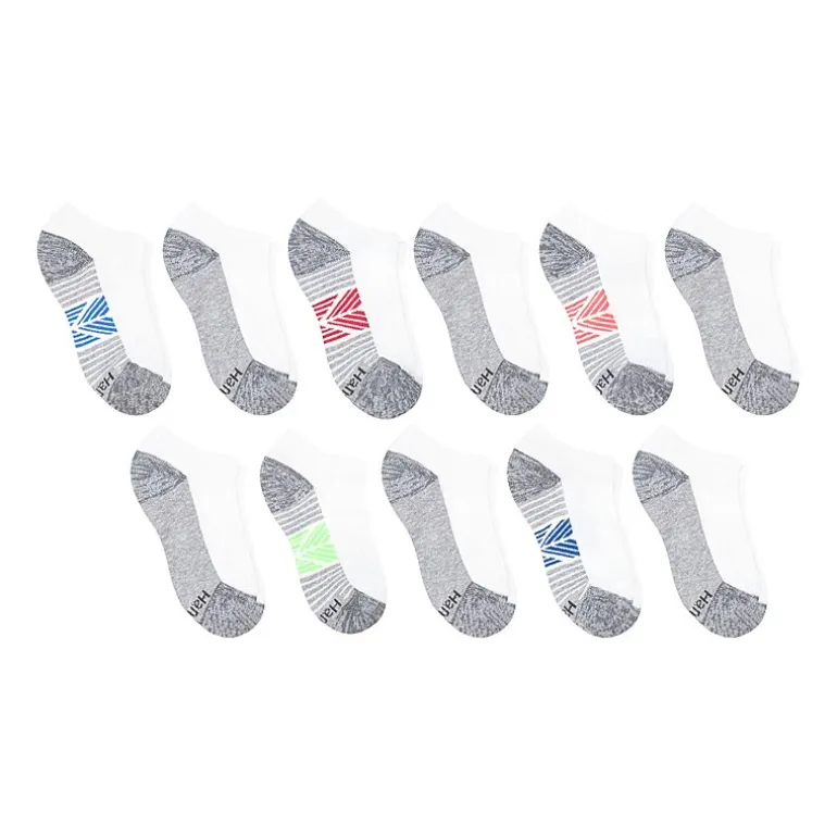 Hanes Little & Big Kid Boys 10+1 Bonus Pairs No Show Socks