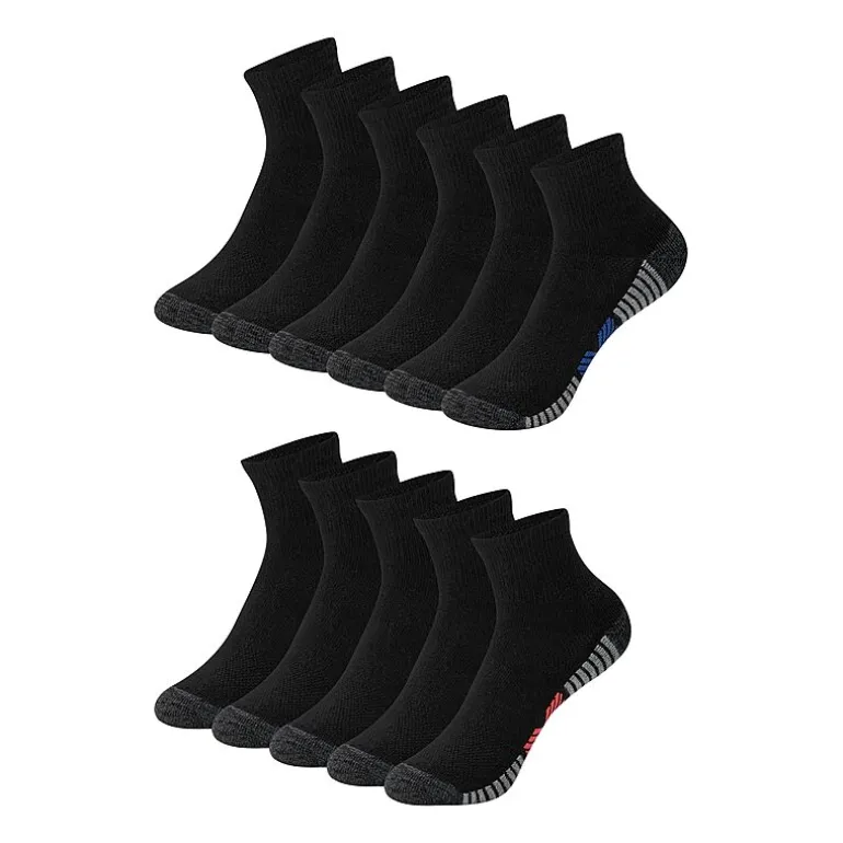 Hanes Little & Big Kid Boys Breathable 10+1 Bonus Pairs Quarter Ankle Socks