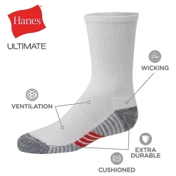 Hanes Little & Big Kid Boys 10 Pair Crew Socks