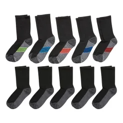 Hanes Little & Big Kid Boys 10 Pair Crew Socks