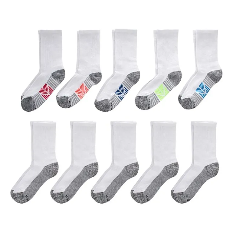 Hanes Little & Big Kid Boys 10 Pair Crew Socks