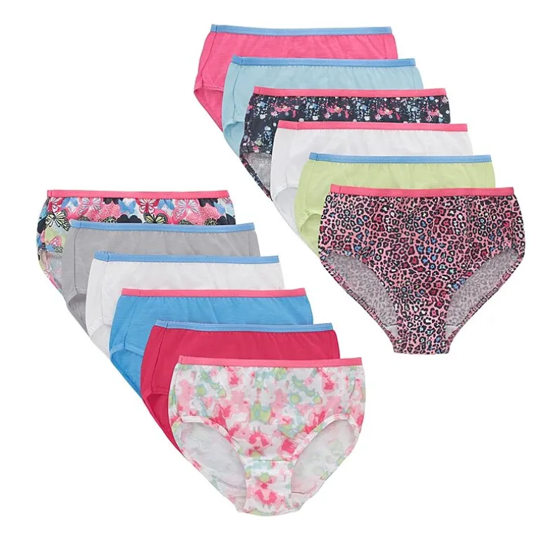 Hanes Little & Big Kid Girls 12 Pack Briefs Gubr12