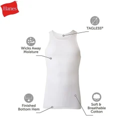 Hanes® Men's Big & Tall Ultimate 4-Pack ComfortSoft® Tank Top Undershirts