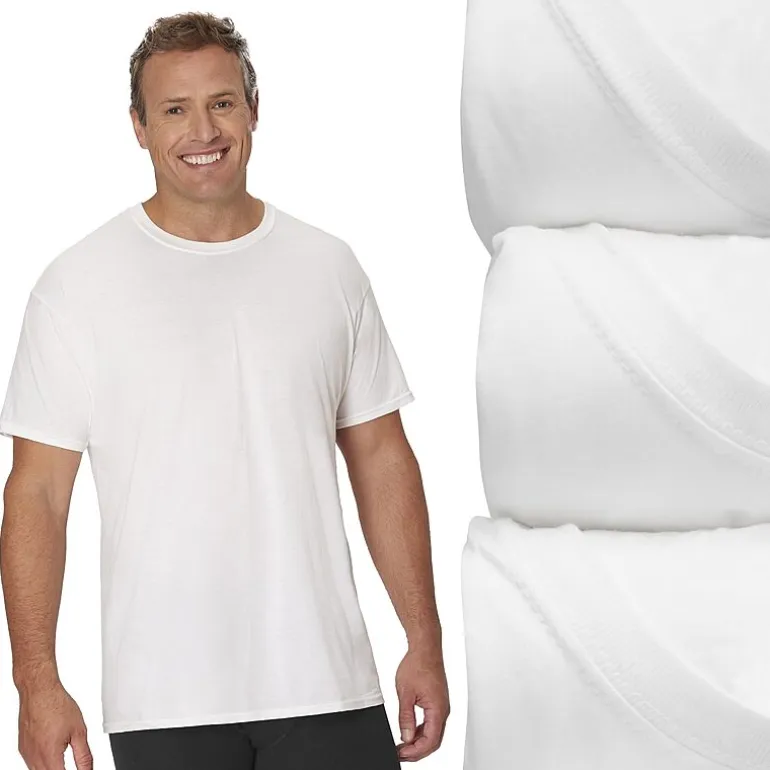 Hanes® Men's Big & Tall Ultimate 3-Pack ComfortSoft® Crewneck T-Shirts Undershirts 787BM3