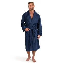 Hanes Mens Fleece Long Sleeve Knee Length Robe