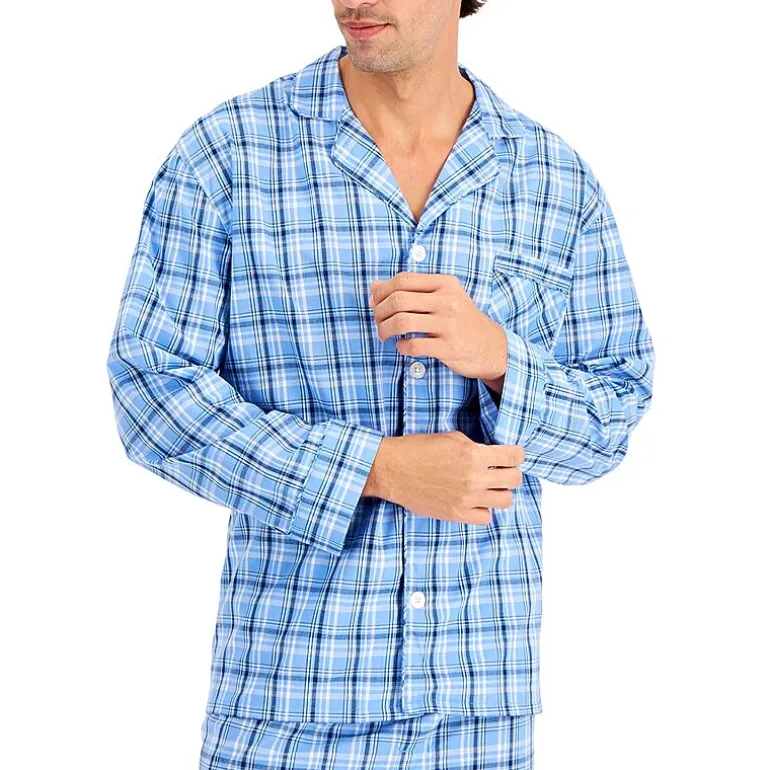 Hanes Mens Long Sleeve 2-pc. Pajama Set