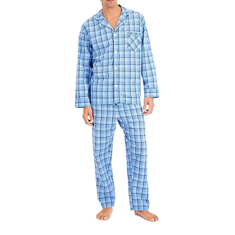 Hanes Mens Long Sleeve 2-pc. Pajama Set