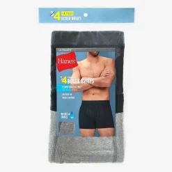 Hanes Mens 4 Pack Boxer Briefs Bonus Pack Ubbbz4