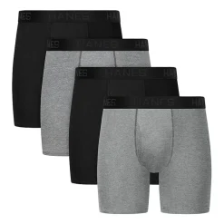 Hanes Mens 4 Pack Boxer Briefs Bonus Pack Ubbbz4