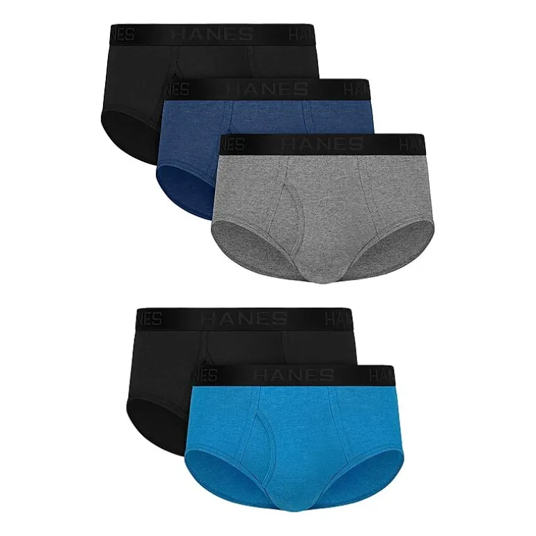Hanes Mens 5 Pack Briefs Bonus Pack Ubbfz5