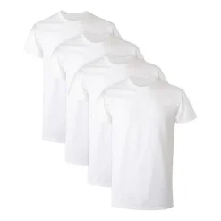 Hanes Mens 4 Pack Short Sleeve Crew Neck Moisture Wicking T-Shirt Bonus Pack