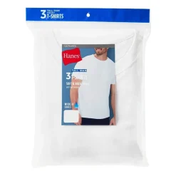 Hanes Mens 3 Pack Short Sleeve Crew Neck MOISTURE_WICKING T-Shirt Big and Tall