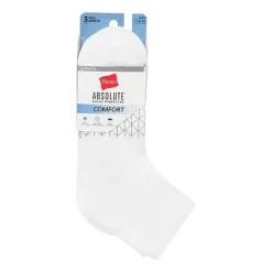 Hanes® Men's Ultimate Absolute Comfort, 3 Pairs Moisture-Wicking Ankle Socks