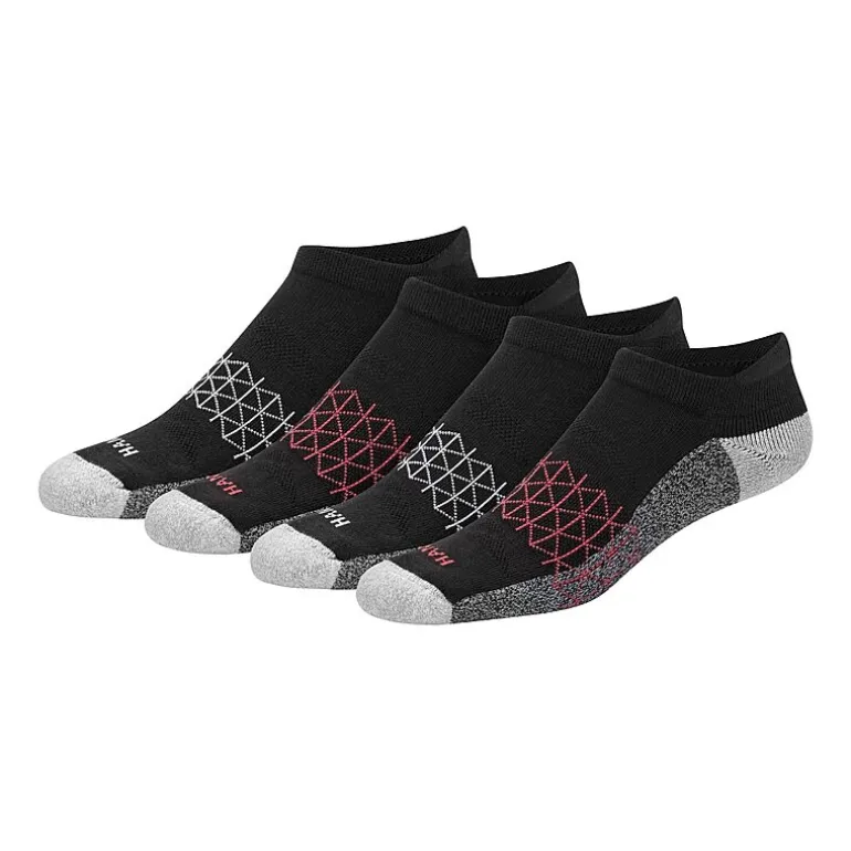 Hanes® Men's Ultimate Absolute Comfort, 3+1 Bonus Pack, No-Show Socks with Heel Shield