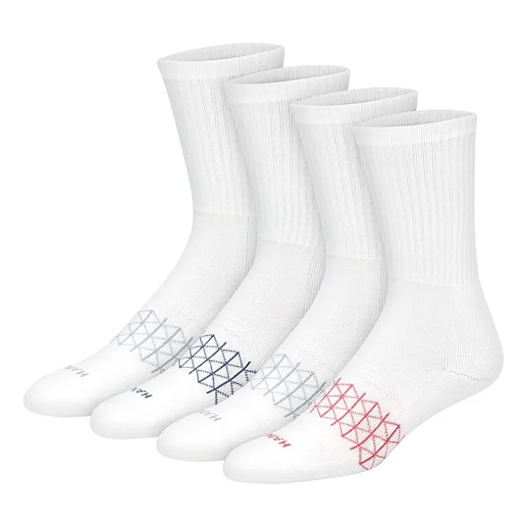 Hanes® Men's Ultimate Absolute Comfort, 3+1 Bonus Pack Crew Socks