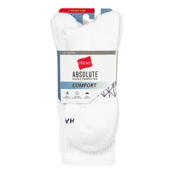 Hanes® Men's Ultimate Absolute Comfort, 3+1 Bonus Pack Crew Socks