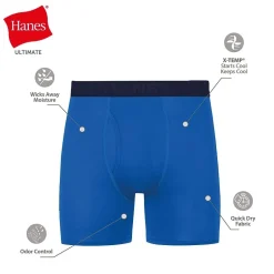 Hanes® Men's Ultimate 3-Pack Comfort Sport Boxer Briefs Underwear
