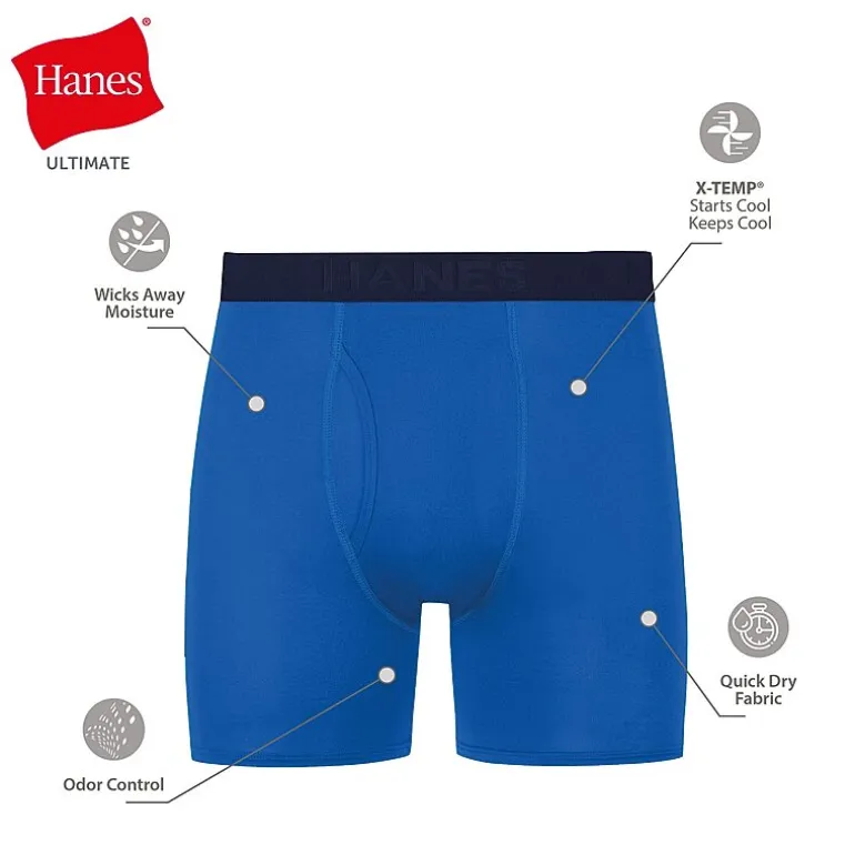 Hanes® Men's Ultimate 3-Pack Comfort Sport Boxer Briefs Underwear