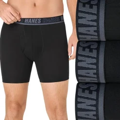 Hanes® Men's Ultimate 3-Pack Moves X-TEMP® Cotton Stretch Boxer Brief Underwear with Total Support Pouch™ Um6ba3