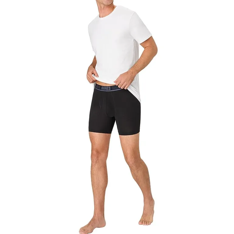 Hanes® Men's Ultimate 3-Pack Moves X-TEMP® Cotton Stretch Boxer Brief Underwear with Total Support Pouch™ Um6ba3