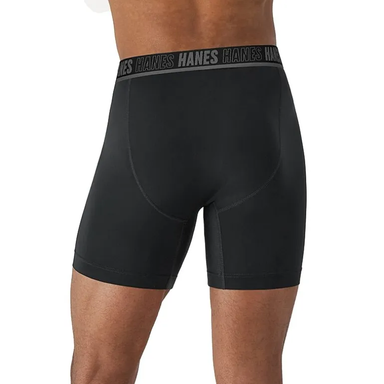 Hanes® Men's Ultimate 3-Pack Moves X-TEMP® Performance Regular Leg Boxer Briefs Underwear with Total Support Pouch™ Umsbh3