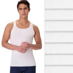 Hanes Mens U Neck Sleeveless 7 Pack Tank Bonus Pack
