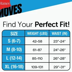 Hanes Moves Little & Big Kid Boys 5 Pack Boxer Briefs Bux88f
