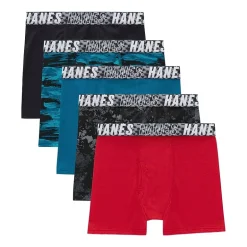 Hanes Moves Little & Big Kid Boys 5 Pack Boxer Briefs Bux88f