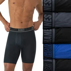 Hanes Moves Xtemp Performance Total Support Pouch Bonus Pack Mens 5 Pack Support Pouch Long Leg Boxer Briefs Umsld5