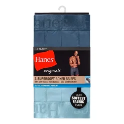 Hanes Originals Supersoft Total Support Pouch Mens 3 Pack Support Pouch Boxer Briefs Uosba3