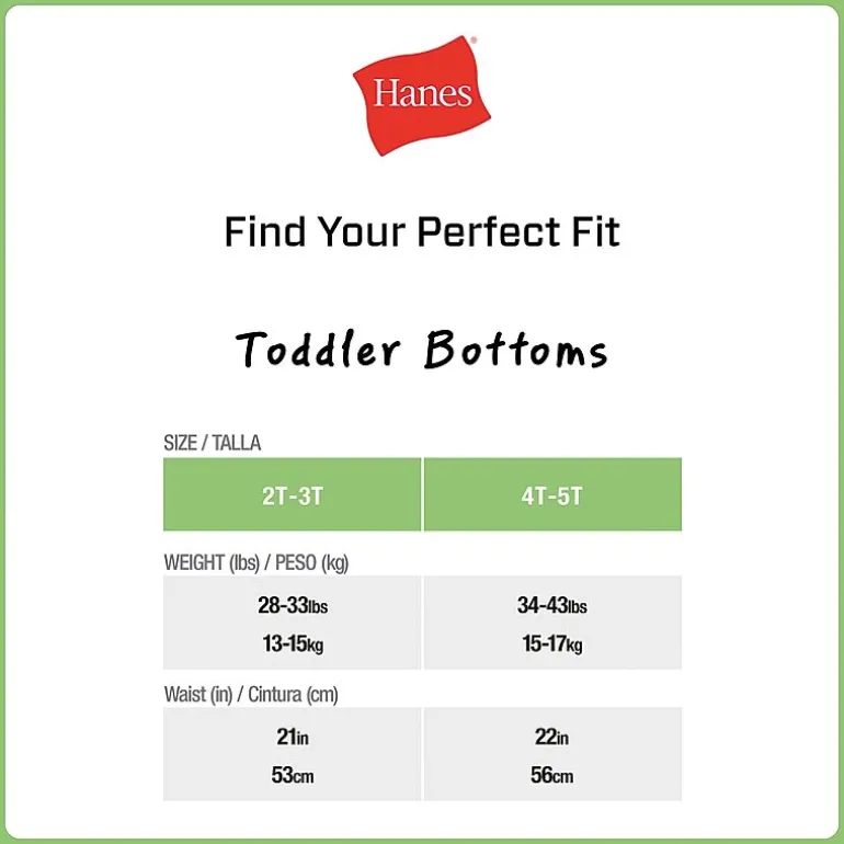 Hanes Potty Trainer Toddler Girls 6 Pack Briefs Tguptb