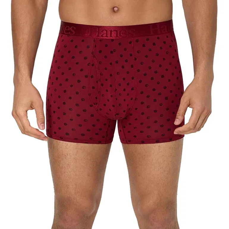 Hanes Supersoft Bonus Pack Mens 4 Pack Comfort Waistband Trunks Uo2td4