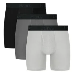 Hanes® Ultimate Big & Tall Men’s Underwear 3-Pack Comfort Flex Fit® Underwear Boxer Briefs with Total Support Pouch™ Ufsxy3