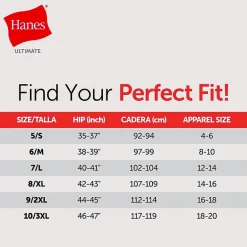 Hanes Ultimate® 6+1 Bonus Pack Breathable Cotton Brief Panties Underwear 40H7CC
