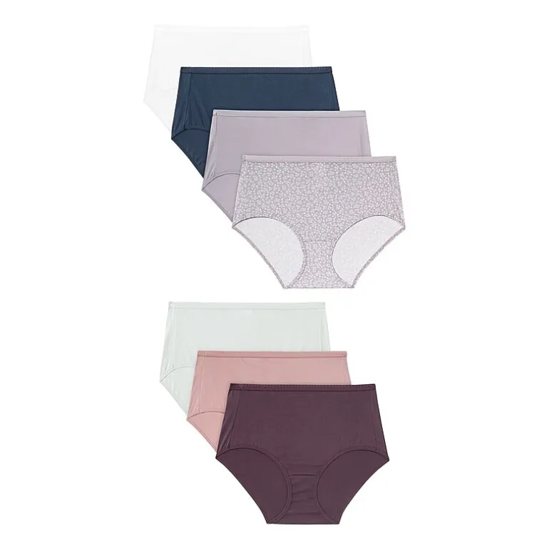 Hanes Ultimate® 6+1 Bonus Pack Breathable Cotton Brief Panties Underwear 40H7CC