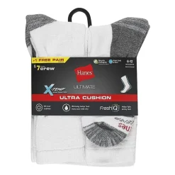 Hanes Ultimate Bonus Pack Mens 7 Pair Crew Socks