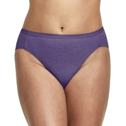 Hanes Ultimate™ Cool Comfort™ Cotton Ultra Soft Womens Average + Full Figure 6 Pack Cooling Multi-Pack High Cut Panty 43h6cc