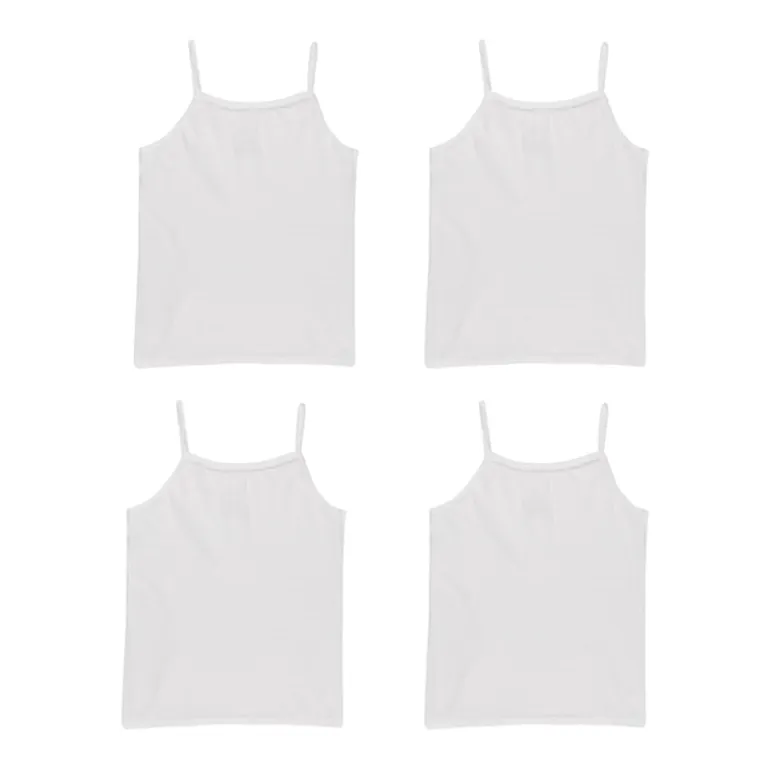 Hanes Ultimate EcoSmart Little & Big Girls 4 Pack Square Neck Camisole