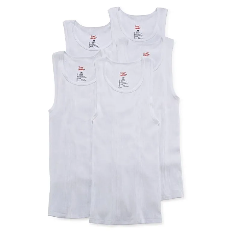 Hanes Ultimate Little & Big Boys 5 Pack U Neck Lightweight Tank