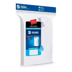 Hanes Ultimate Little & Big Boys 5 Pack U Neck Lightweight Tank