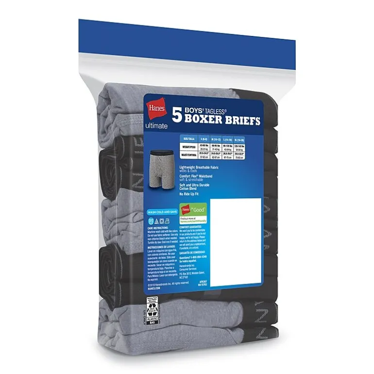 Hanes Ultimate Little & Big Boys 5 Pack Boxer Briefs