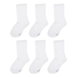Hanes Ultimate Little & Big Girls 6 Pair Crew Socks