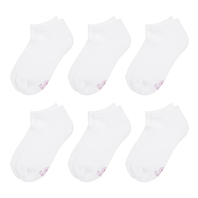 Hanes Ultimate Little & Big Girls 6 Pair Low Cut Socks